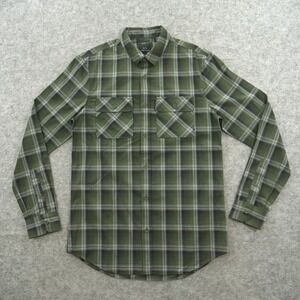 Armani Exchange AX Shirt Mens Small Green Button Plaid Long Sleeve Casual Logo